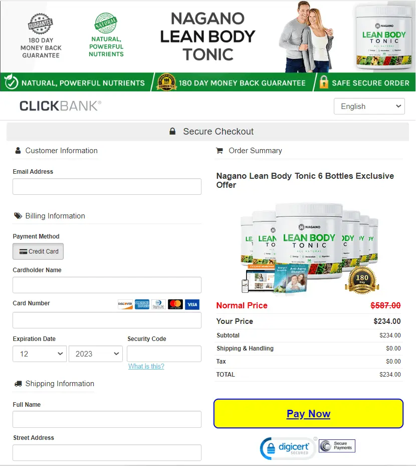 Lean Body Tonic-Secure-Checkout